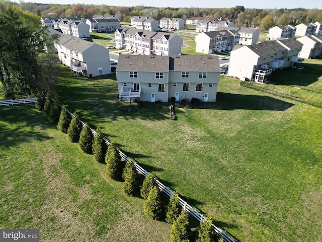 birds eye view of property featuring a residential view