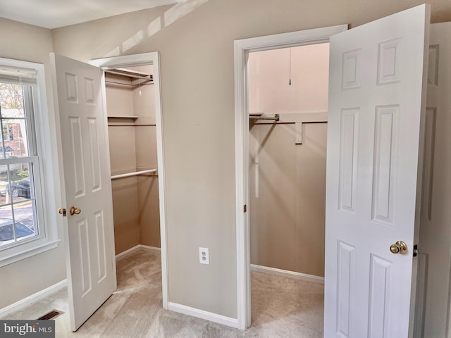 closet featuring visible vents