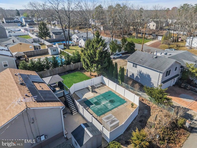 drone / aerial view featuring a residential view