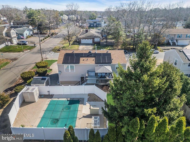 bird's eye view featuring a residential view