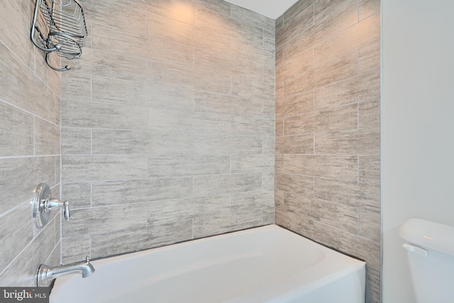 full bath with toilet and shower / washtub combination