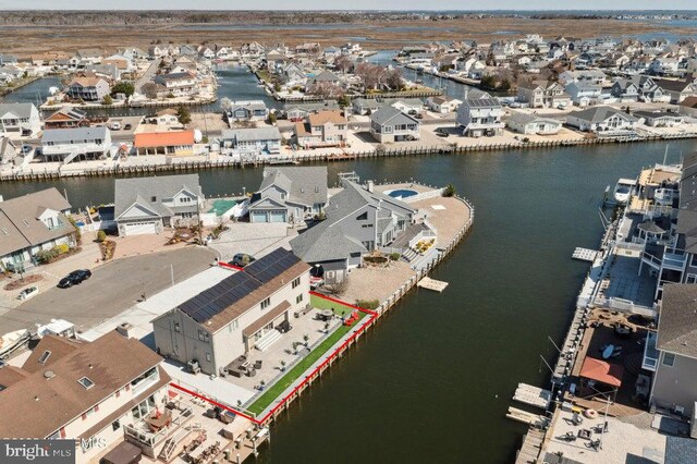 823 Forepeak Dr, Forked River, NJ 08731 - birds eye view of property with a water view and a residential view