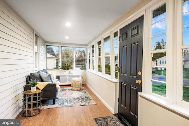 view of sunroom