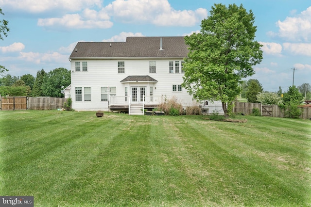 33 General Early Dr, Harpers Ferry, WV 25425 - rear view of house with a deck and a fenced backyard