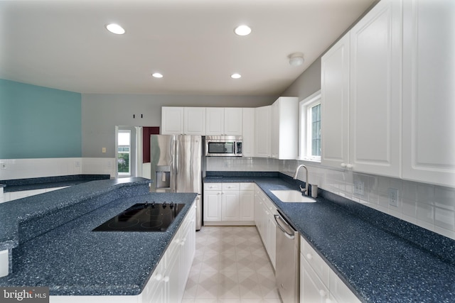 33 General Early Dr, Harpers Ferry, WV 25425 - kitchen featuring stainless steel appliances, plenty of natural light, white cabinets, dark countertops, and recessed lighting
