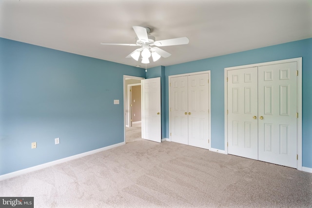 33 General Early Dr, Harpers Ferry, WV 25425 - unfurnished bedroom with multiple closets, carpet floors, and a ceiling fan