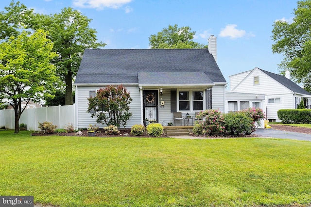 1 Pheasant Ln, Hamilton, NJ 08690 - cape cod home featuring a porch and a chimney