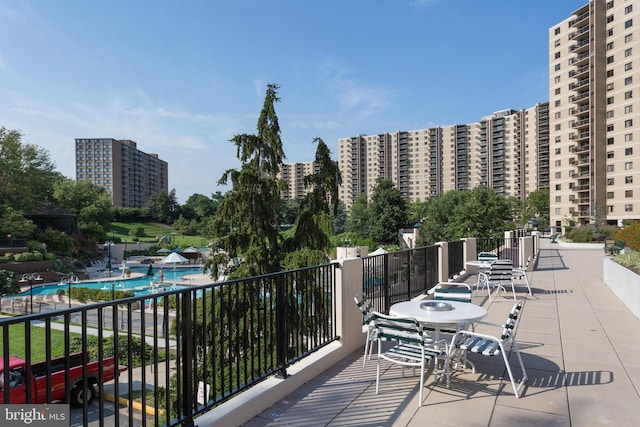 203 Yoakum Pkwy Unit 1807, Alexandria, VA 22304 - balcony featuring view of pool area