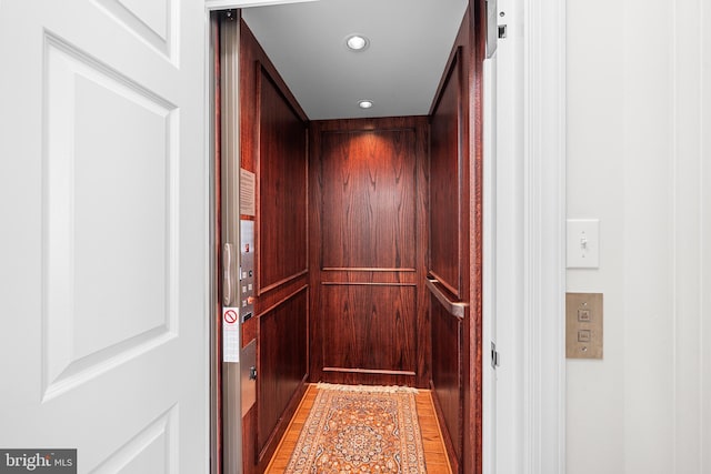 1430 County Line Rd, Bryn Mawr, PA 19010 - details featuring elevator, recessed lighting, and wood finished floors