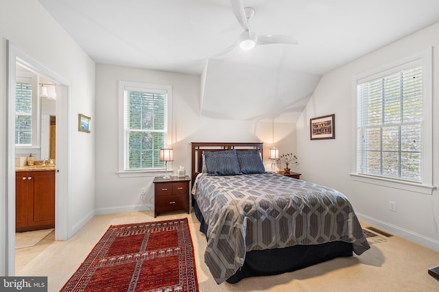1430 County Line Rd, Bryn Mawr, PA 19010 - bedroom with ensuite bath, visible vents, multiple windows, and baseboards