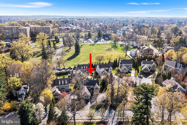 1430 County Line Rd, Bryn Mawr, PA 19010 - bird's eye view featuring a residential view