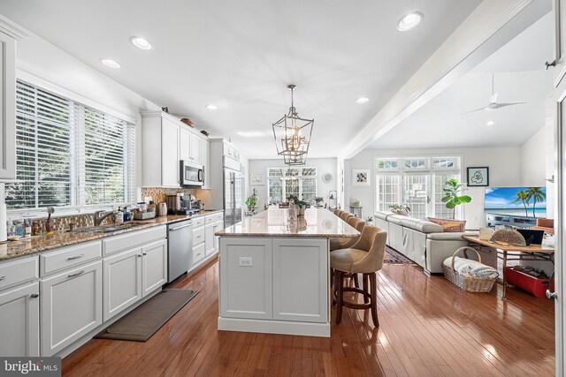 1430 County Line Rd, Bryn Mawr, PA 19010 - kitchen with stainless steel appliances, plenty of natural light, open floor plan, and a sink