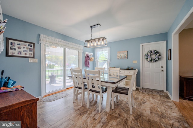 view of dining room