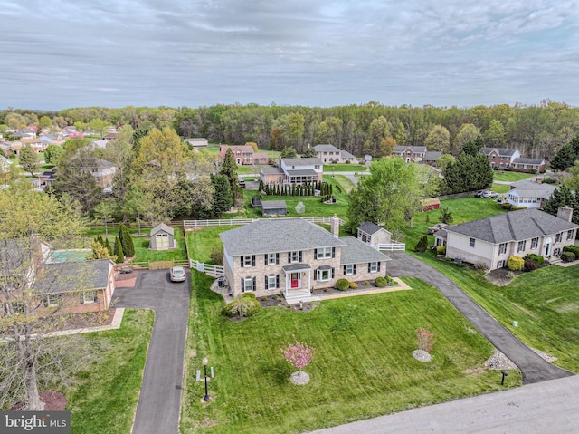 bird's eye view featuring a residential view