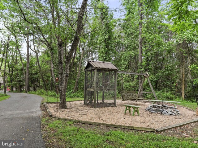 11035 Bennie Duncan Rd, Frederick, MD 21701 - view of play area featuring an outdoor fire pit