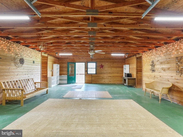 11035 Bennie Duncan Rd, Frederick, MD 21701 - miscellaneous room featuring wooden walls and concrete flooring