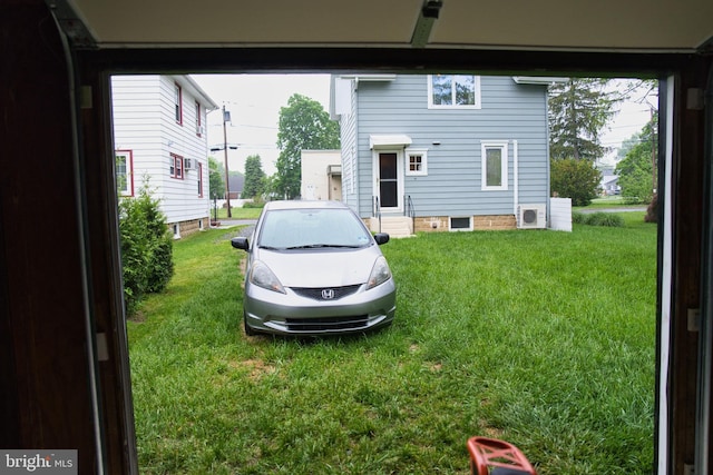 20 Leuckel Ave, Hamilton, NJ 08619 - rear view of house with entry steps, a yard, and crawl space