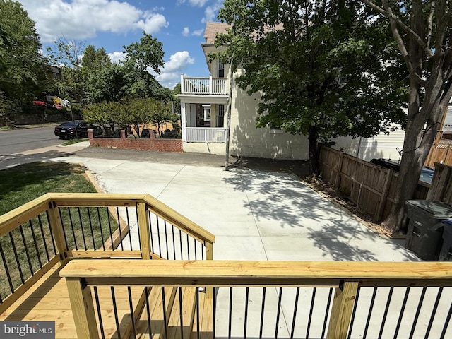 wooden terrace with fence