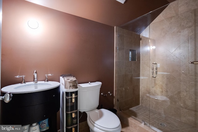 1100 Washingtonville Dr, Baltimore, MD 21210 - bathroom with vanity, toilet, and a shower stall