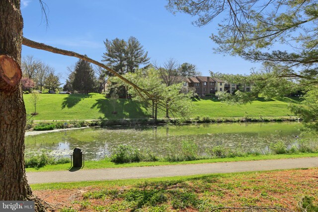 view of community featuring a water view