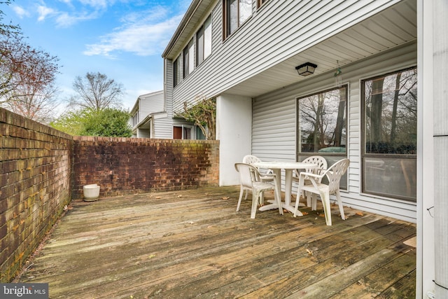 9 Dennison Dr, East Windsor, NJ 08520 - wooden terrace featuring outdoor dining area and a fenced backyard