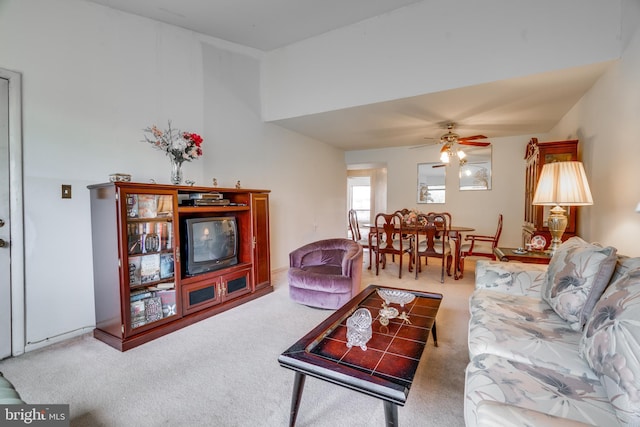 9 Dennison Dr, East Windsor, NJ 08520 - carpeted living room with a ceiling fan