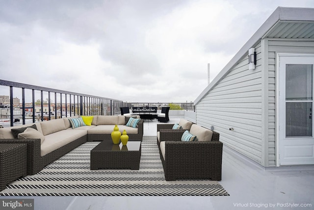 1143 Tasker St, Philadelphia, PA 19148 - view of patio / terrace with an outdoor living space