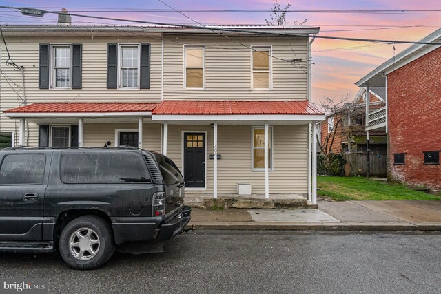 606 N St, Lykens, PA 17048 - view of property with metal roof and covered porch