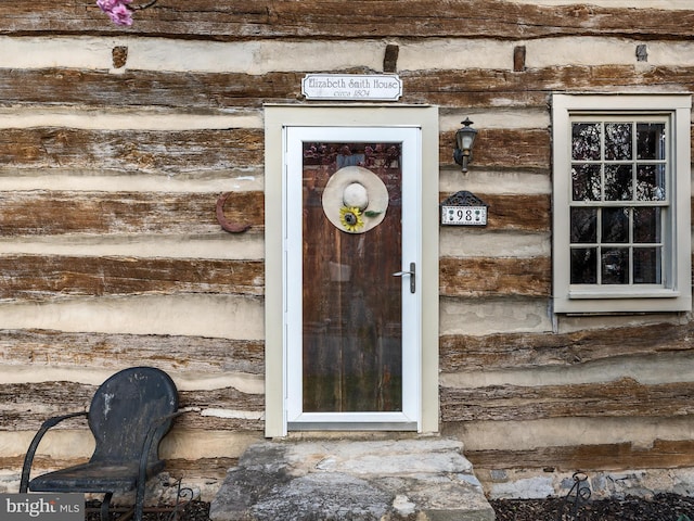 view of doorway to property