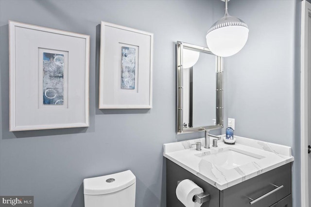 1205 Mosaic Dr, Lebanon, PA 17042 - half bathroom featuring toilet and vanity