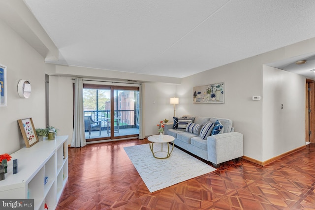 living room with baseboards