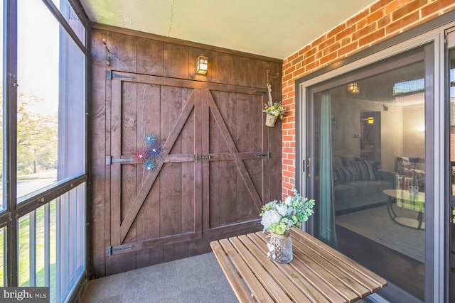 view of sunroom