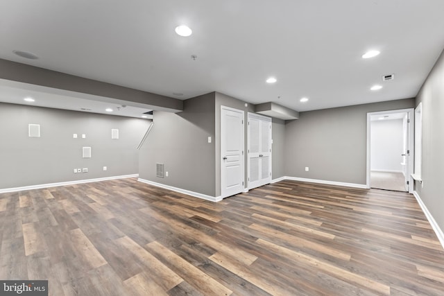 6319 Seton Ridge Dr, Baltimore, MD 21207 - finished below grade area featuring recessed lighting, baseboards, and wood finished floors