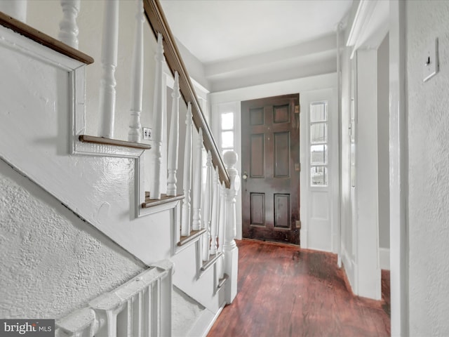 215 Biddle St, Gordon, PA 17936 - foyer entrance featuring stairway and wood finished floors