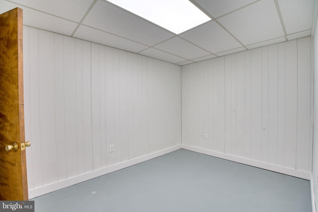 17634 Bruehl Rd, Upperco, MD 21155 - spare room with a paneled ceiling and concrete flooring