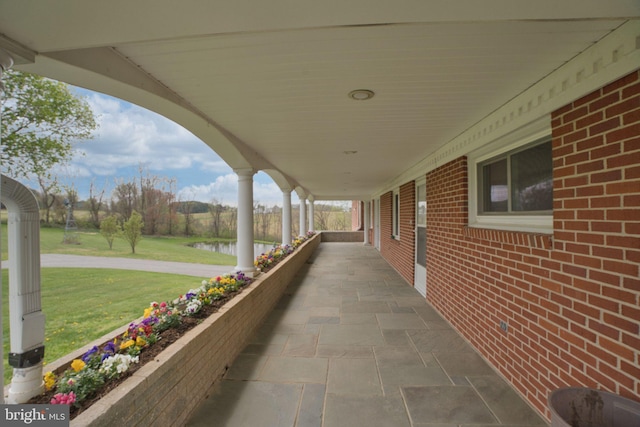 17634 Bruehl Rd, Upperco, MD 21155 - view of patio / terrace with a water view