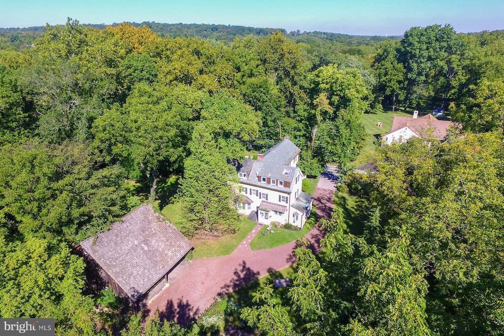 6250 W Valley Green Rd, Flourtown, PA 19031 - drone / aerial view with a view of trees