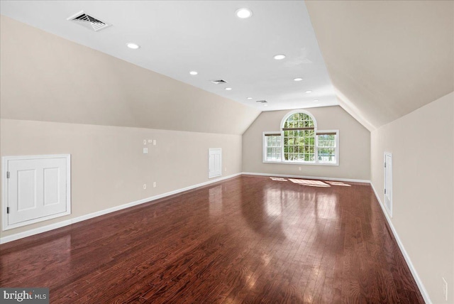 5 Klockner Ct, Lawrence Township, NJ 08648 - bonus room with visible vents, baseboards, wood finished floors, and lofted ceiling