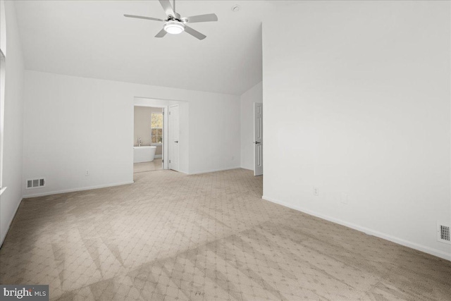 5 Klockner Ct, Lawrence Township, NJ 08648 - interior space featuring visible vents, ceiling fan, carpet, and baseboards