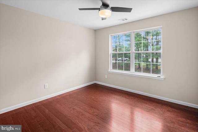 5 Klockner Ct, Lawrence Township, NJ 08648 - empty room featuring wood finished floors, baseboards, a ceiling fan, and visible vents