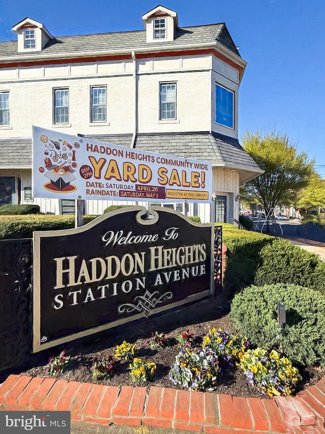 view of community sign