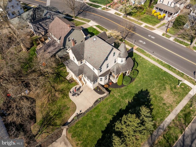 aerial perspective of suburban area