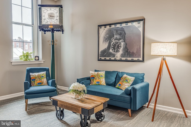 living room with baseboards
