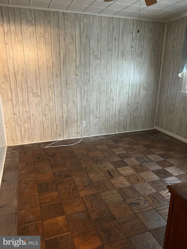 view of spare room
