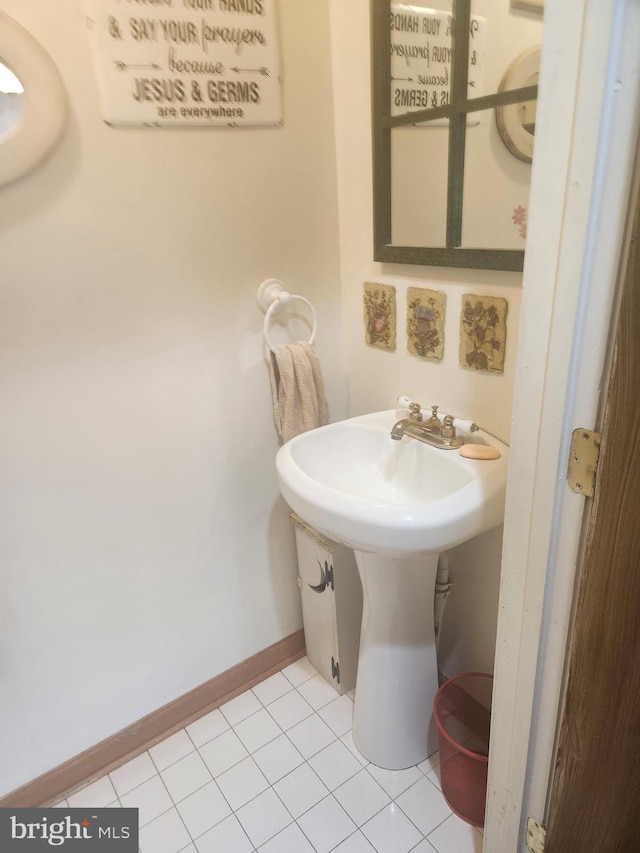 137 Washington Ave, Downingtown, PA 19335 - bathroom with tile patterned floors and baseboards