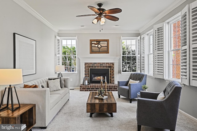 815 Kenneth Pl SE, Leesburg, VA 20175 - living room featuring a wealth of natural light, carpet floors, and baseboards