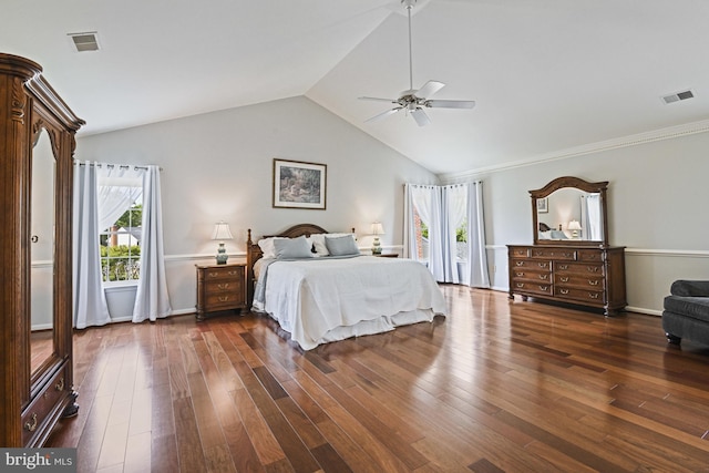 815 Kenneth Pl SE, Leesburg, VA 20175 - bedroom with multiple windows, visible vents, and dark wood-style flooring