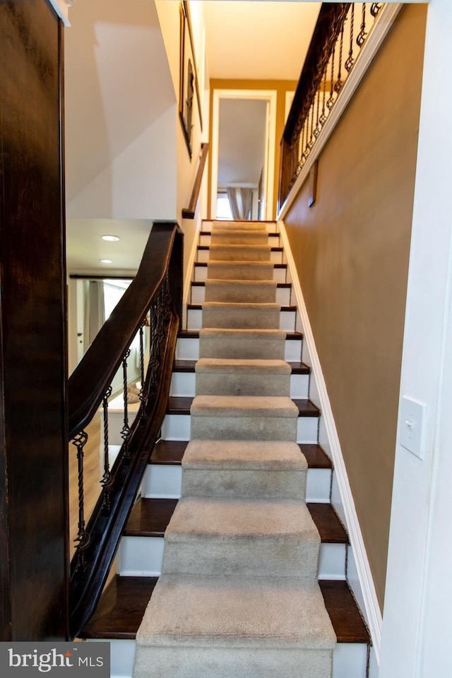 13909 Broomall Ln, Silver Spring, MD 20906 - stairway with baseboards