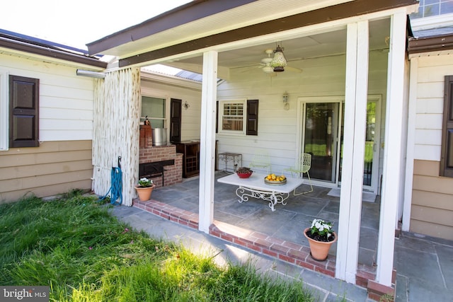 13909 Broomall Ln, Silver Spring, MD 20906 - view of patio / terrace with a ceiling fan