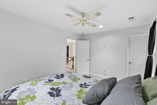7027 Sand Cherry Way, Clinton, MD 20735 - bedroom featuring carpet floors, recessed lighting, a ceiling fan, and baseboards